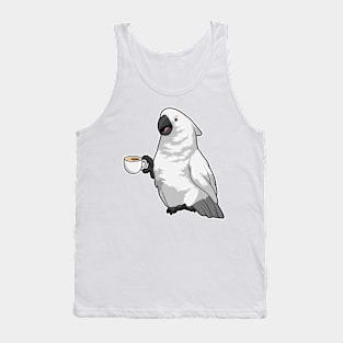 Parrot with Cup of Coffee Tank Top